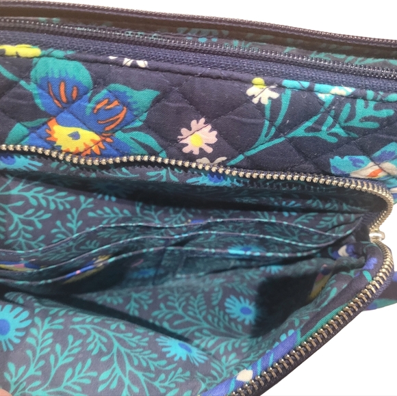 Vera Bradley Blue Floral Crossbody Bag - Picture 5 of 7